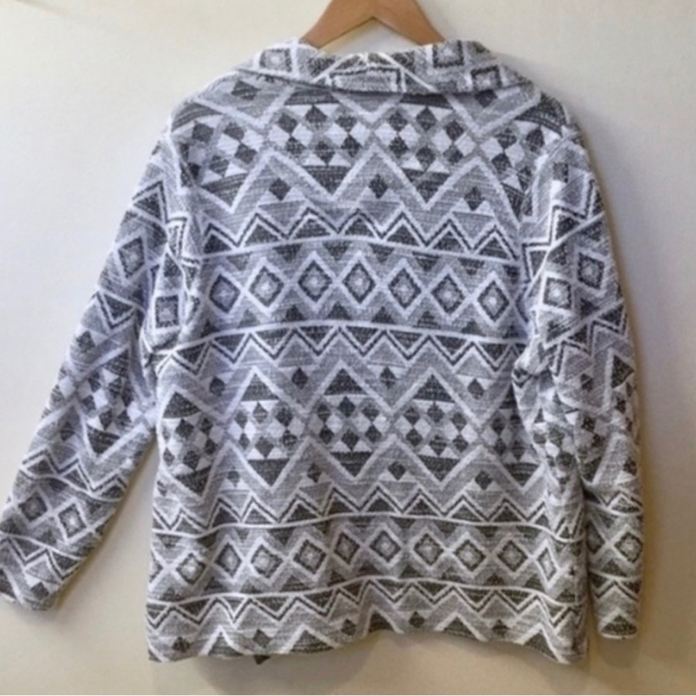 Lucky Brand Tribal Pattern Button Front Blazer Jacket Size M - Picture 5 of 13